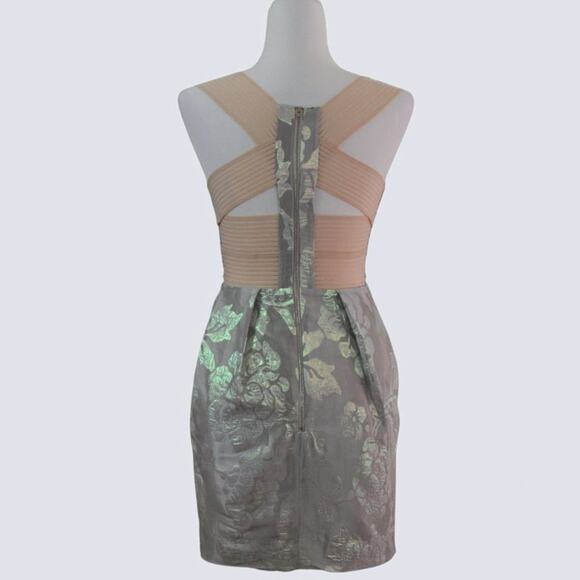 ASOS Women's Cocktail Dress Mini Gray & Metallic Size 2 - Picture 3 of 9